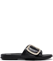 FitFlop Gracie Crystal Maxi-Buckle Leather Slides