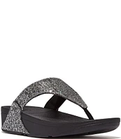 FitFlop Lulu Glitterball Toe-Post Wedge Sandals