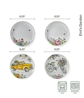 Fitz And Floyd Emis Garden Assorted Party Plates, Set of 4