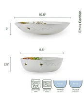 Fitz and Floyd Emis Garden Serve Bowls, Set of 2