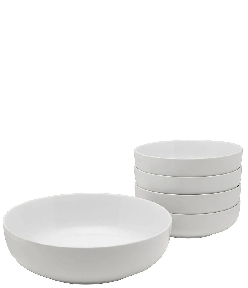 Fitz and Floyd Everyday White 5-Piece Pasta Bowl Set