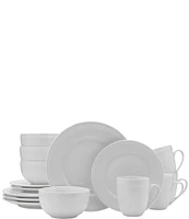 Fitz and Floyd Everyday White Beaded 16-Piece Dinnerware Set