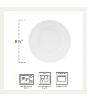 Fitz and Floyd Everyday White Beaded Salad Plates, Set of 4