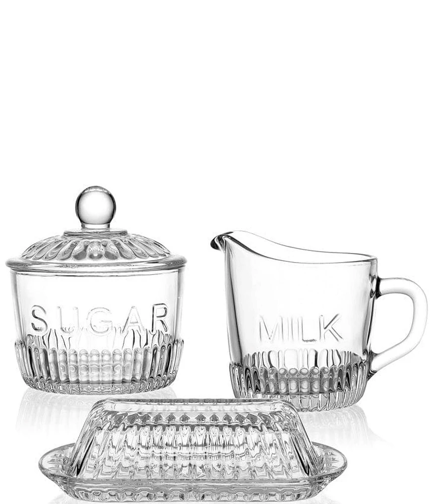 Fitz And Floyd Everyday White Bistro Glass 3-Piece Hostess Set