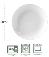 Fitz and Floyd Everyday White Coupe Dinner Plates, Set of 4