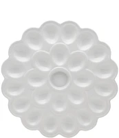 Fitz and Floyd Everyday White Flower Egg Platter, 13.75#double;