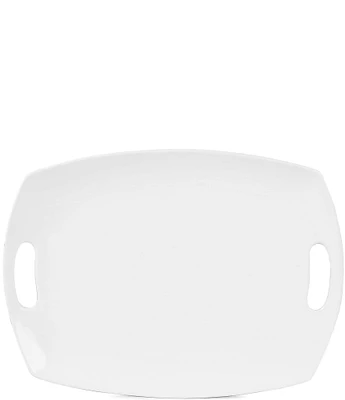 Fitz and Floyd Everyday White Handled Serving Platter, 17#double;