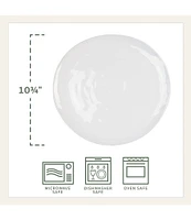 Fitz and Floyd Everyday White Organic Dinner Plates, Set of 4