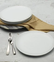 Fitz and Floyd Everyday White Organic Dinner Plates, Set of 4