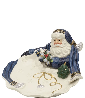 Fitz and Floyd Gregorian Blue Santa Server