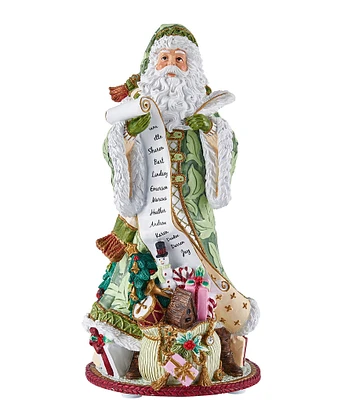 Fitz and Floyd Holiday Home Green Musical #double;Jolly Ole Saint Nicholas#double; Figurine