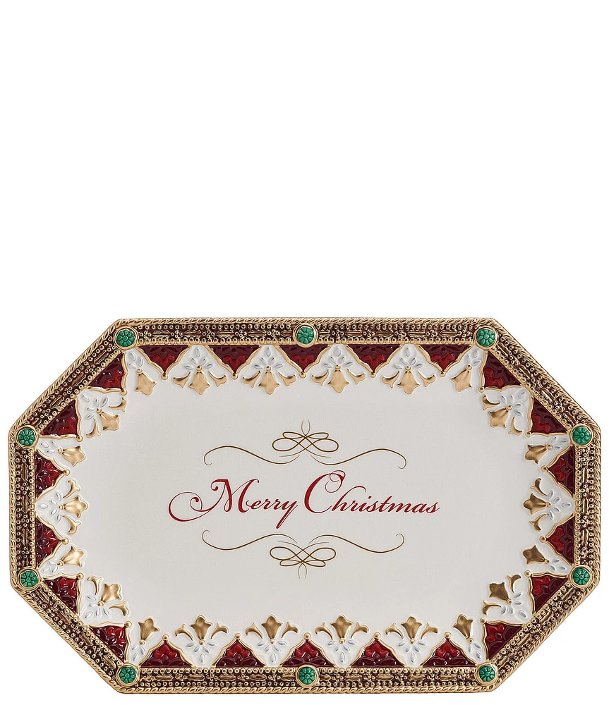 Fitz and Floyd Noel Holiday Sentiment Tray