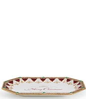 Fitz and Floyd Noel Holiday Sentiment Tray