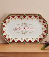 Fitz and Floyd Noel Holiday Sentiment Tray