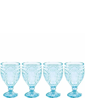 Fitz and Floyd Red Trestle Goblets, Set of 4