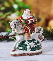 Fitz and Floyd Santa On Horse Holiday Musical Figurine