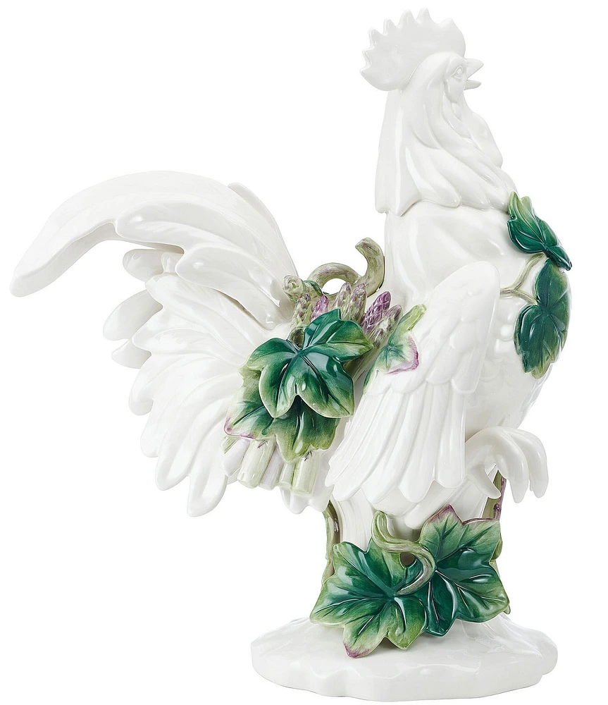 Fitz And Floyd Sicily Green Rooster Figurine