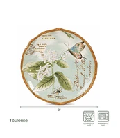 Fitz and Floyd Toulouse Butterfly Accent Plates, Set of 4