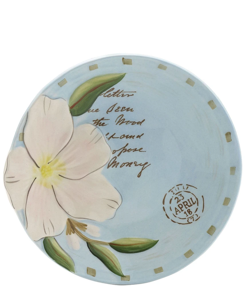 Fitz and Floyd Toulouse Floral Appetizer Plates, Set of 4