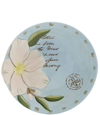 Fitz and Floyd Toulouse Floral Appetizer Plates, Set of 4