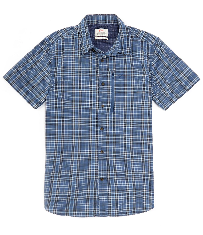 Fjallraven Abisko Hike Plaid Print Short-Sleeve Woven Shirt