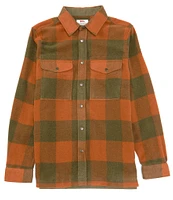 Fjallraven Canada Long Sleeve Plaid Pattern Snap-Front Shirt