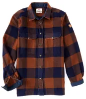 Fjallraven Canada Long Sleeve Plaid Pattern Snap-Front Shirt