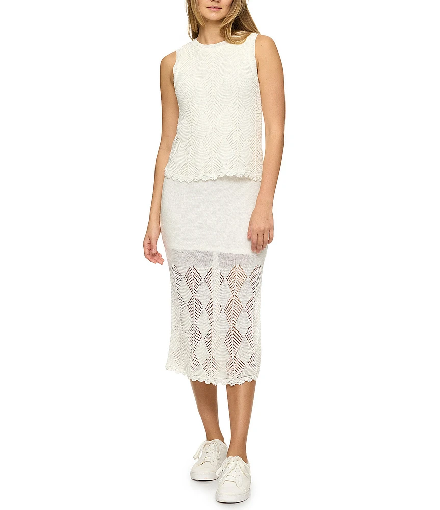 Flag and Anthem Addison Sleeveless Crochet Midi Dress