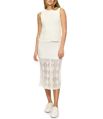 Flag and Anthem Addison Sleeveless Crochet Midi Dress