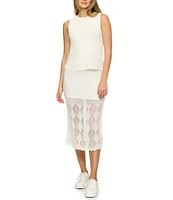 Flag and Anthem Addison Sleeveless Crochet Midi Dress