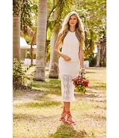 Flag and Anthem Addison Sleeveless Crochet Midi Dress