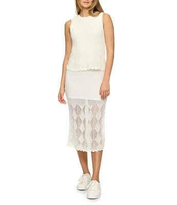 Flag and Anthem Addison Sleeveless Crochet Midi Dress