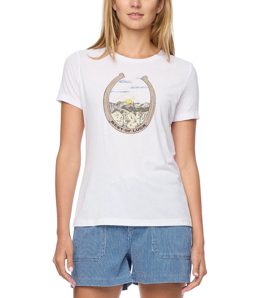 Flag and Anthem Best Of Luck Short Sleeve Graphic T-Shirt
