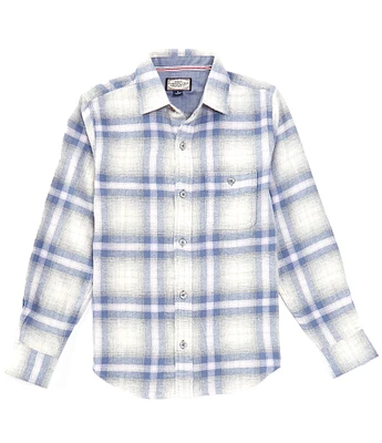 Flag and Anthem Big Boys 8-20 Long-Sleeve Huron Plaid Flannel Shirt