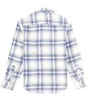 Flag and Anthem Big Boys 8-20 Long-Sleeve Huron Plaid Flannel Shirt