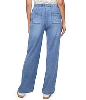Flag and Anthem Bluffton Mid Rise Wide Leg Pull-on Lightweight Denim Pants