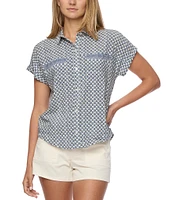 Flag and Anthem Calera Dolman Sleeve Ditsy Floral-Printed Woven Shirt