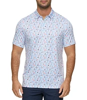 Flag and Anthem Chester Americana BBQ Print MadeFlex Performance Short Sleeve Polo Shirt