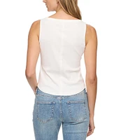 Flag and Anthem Denning Ribbed Knit Henley Tank Top