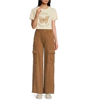 Flag and Anthem Dolly High Rise Vintage Washed Knit Cargo Pants