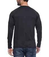 Flag And Anthem Henley Neck Long Sleeve Performance T-Shirt