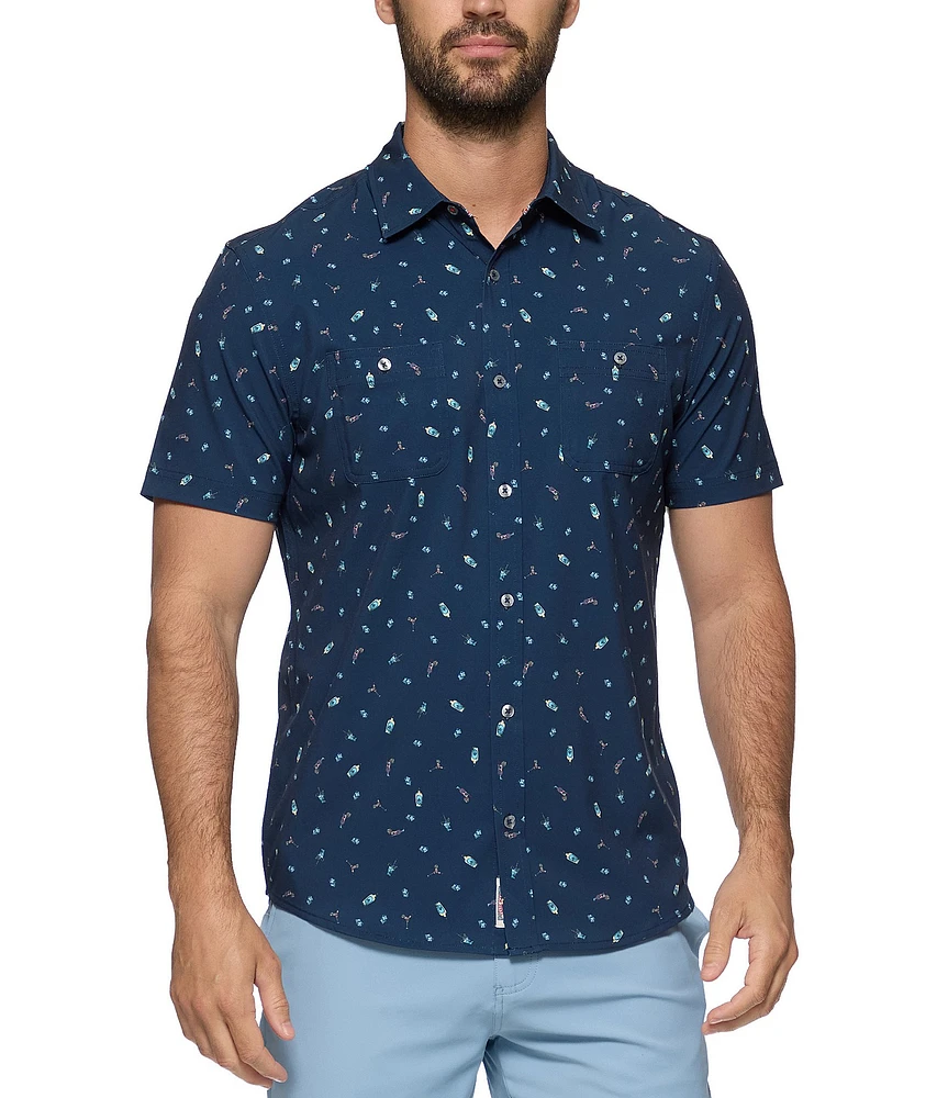 Flag & Anthem Kenton Drink MadeFlex UPF Performance Short Sleeve Woven Shirt