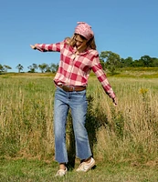 Flag and Anthem Long Sleeve Georgianna Plaid Woven Shirt