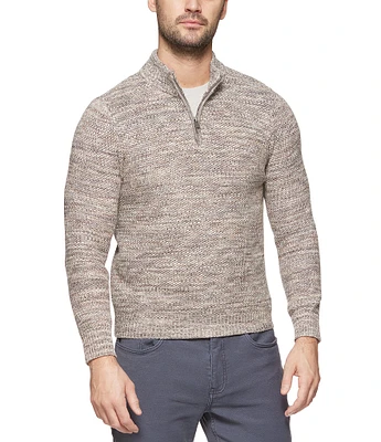 Flag and Anthem Long Sleeve Stratton Marled Quarter-Zip Sweater