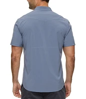 Flag and Anthem Longmont UPF Performance Solid Short Sleeve Woven Western Shirt