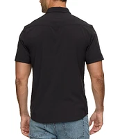 Flag and Anthem Longmont UPF Performance Solid Short Sleeve Woven Western Shirt
