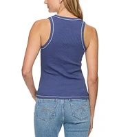 Flag and Anthem Lottie Rib-Knit Tank Top