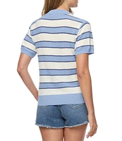 Flag and Anthem Maben Striped Short Sleeve Sweater Polo Shirt