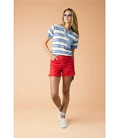 Flag and Anthem Maben Striped Short Sleeve Sweater Polo Shirt