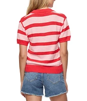 Flag and Anthem Maben Striped Short Sleeve Sweater Polo Shirt